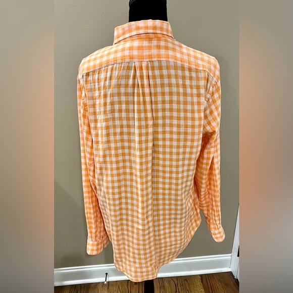 Men's POLO RALPH LAUREN Classic Fit Double Faced
Orange Gingham button up Size L - Picture 4 of 10